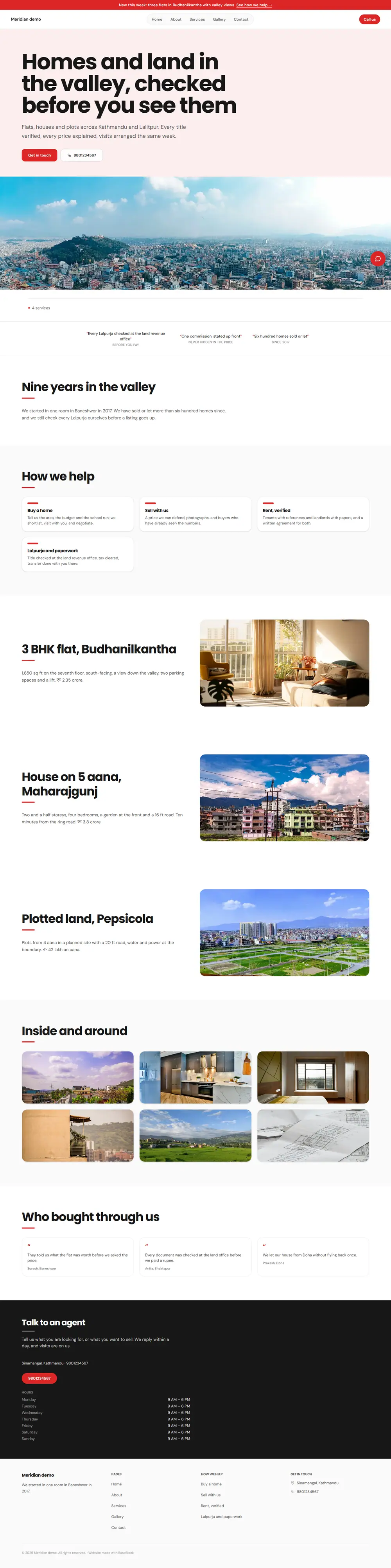 The Meridian theme in its Skyline style